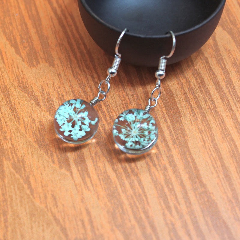 Pressed Flower Jewelry, Unique Resin Dried Flower