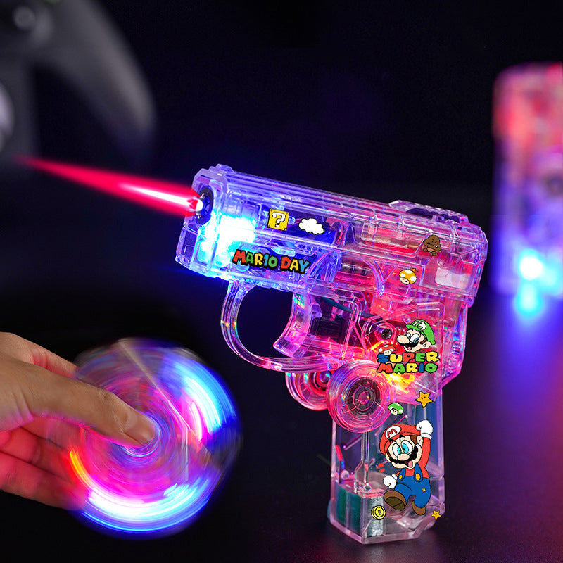 Cartoon Luminous Translucent Folding Rotary Decompression Windproof USB Lighter