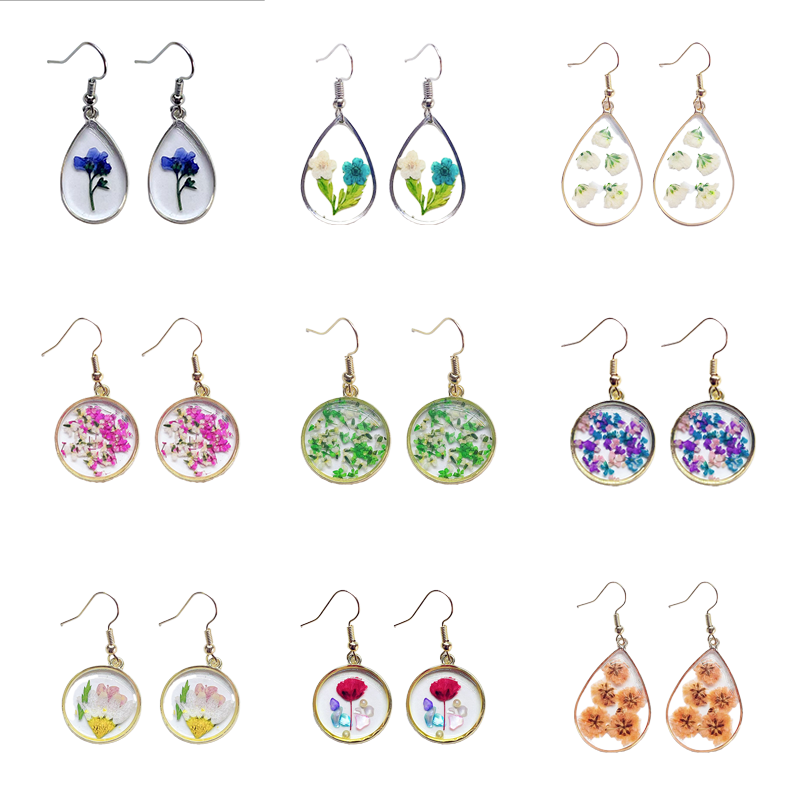 Pressed Flower Jewelry, Unique Resin Dried Flower