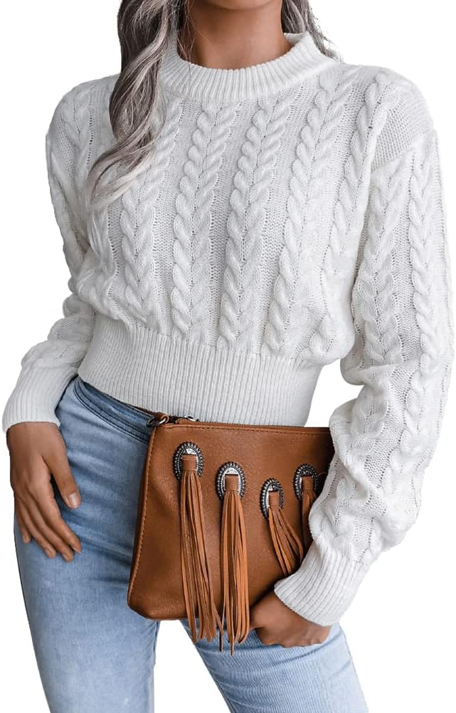 Women’s Casual Leopard Print Knitted Pullover Sweaters