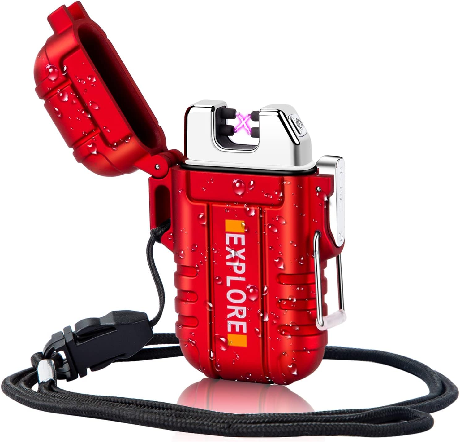 Waterproof Electric Lighter Windproof Dual Arc USB Rechargeable Flameless Plasma Lighters