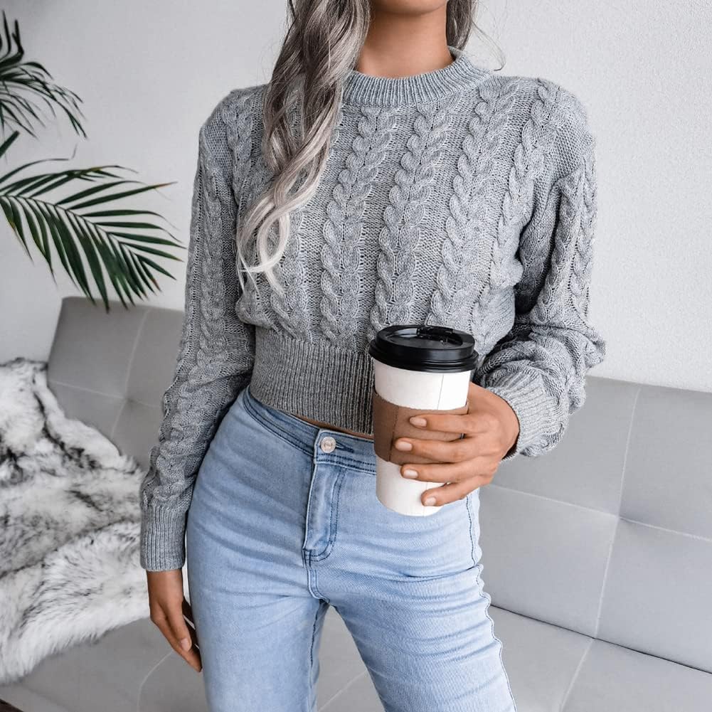 Women’s Casual Leopard Print Knitted Pullover Sweaters