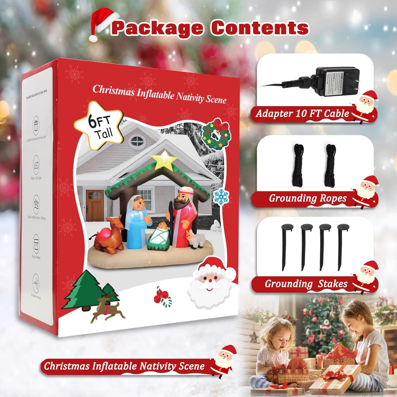 Christmas Inflatables Giant Snowman Outdoor Decorations