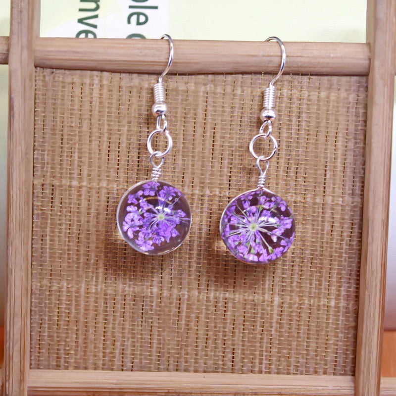 Pressed Flower Jewelry, Unique Resin Dried Flower