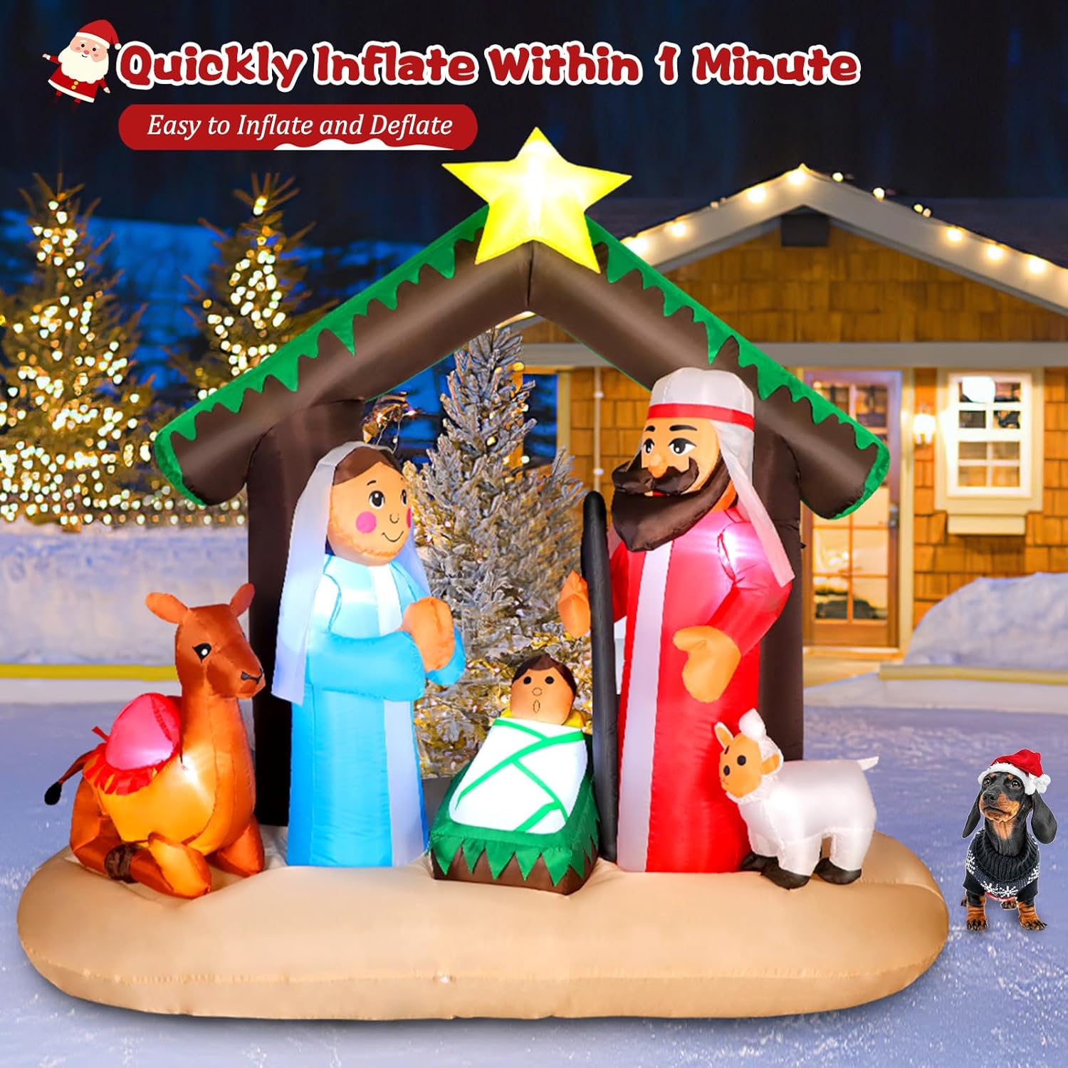 Christmas Inflatables Giant Snowman Outdoor Decorations