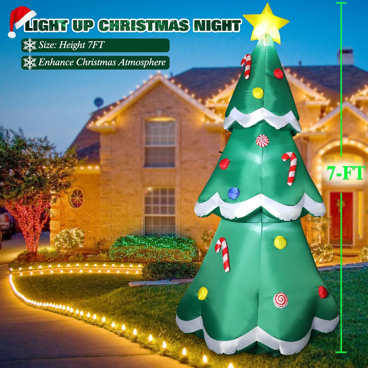Christmas Inflatables Giant Snowman Outdoor Decorations