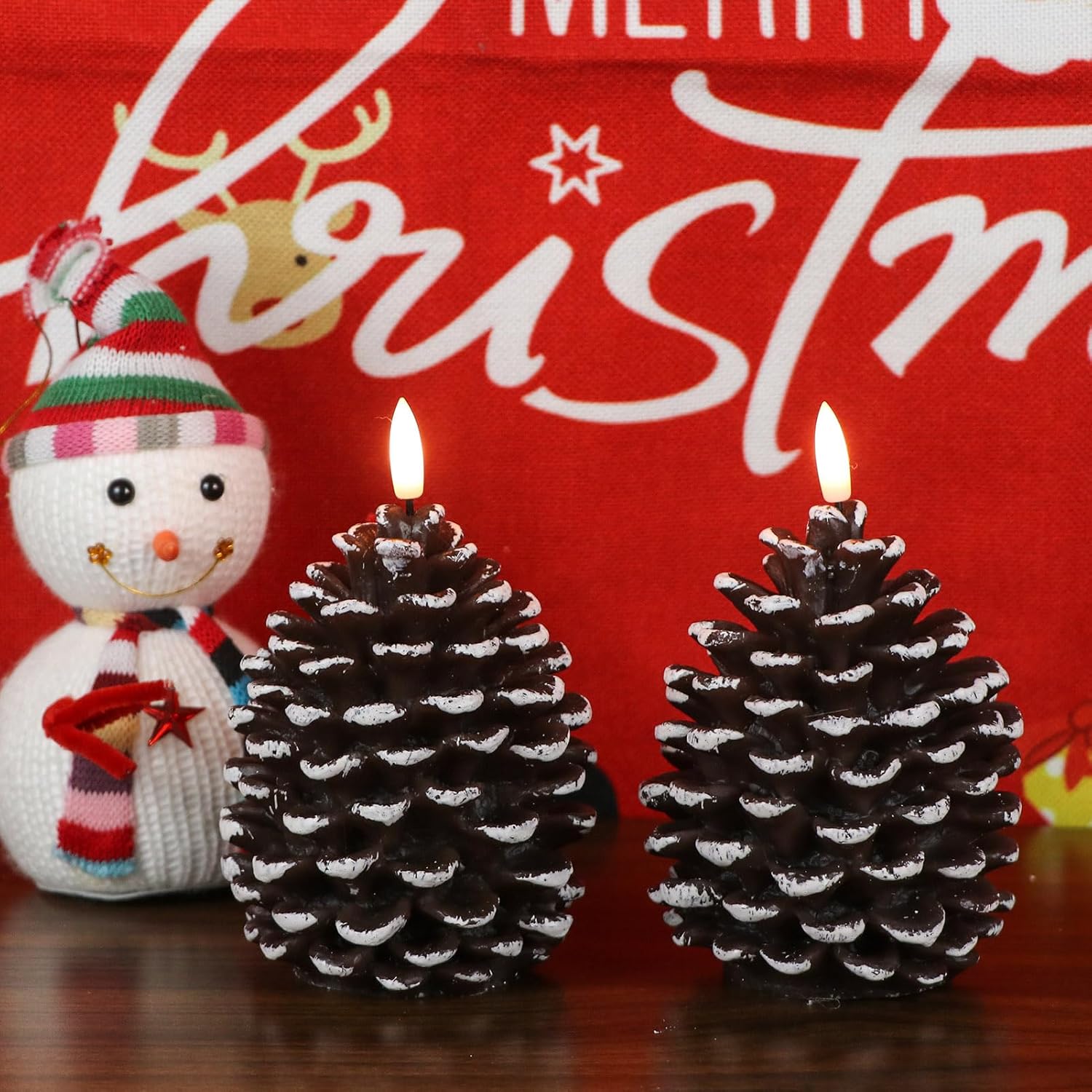 Flameless Candles with Timer, Battery Operated Flickering Wick
