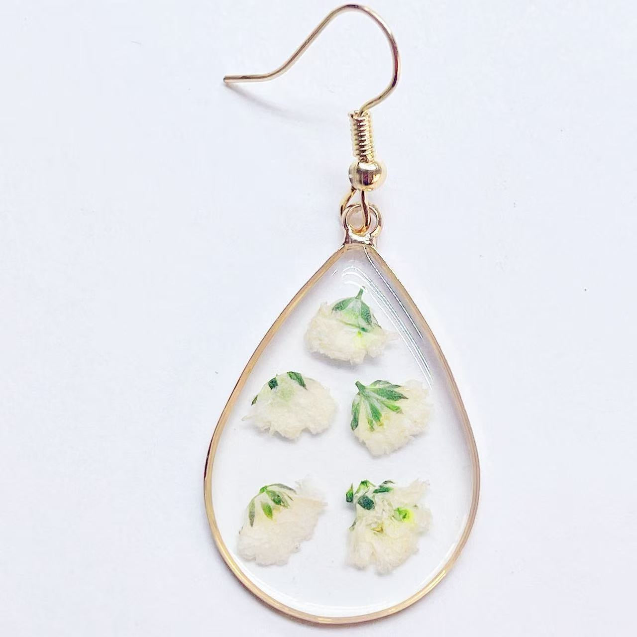 Pressed Flower Jewelry, Unique Resin Dried Flower