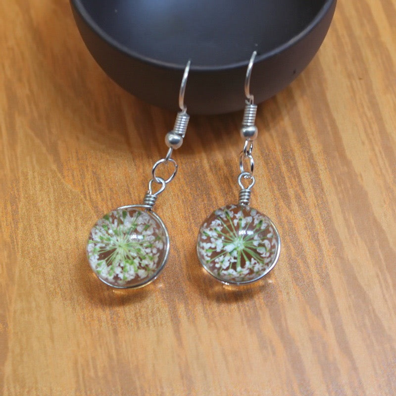 Pressed Flower Jewelry, Unique Resin Dried Flower