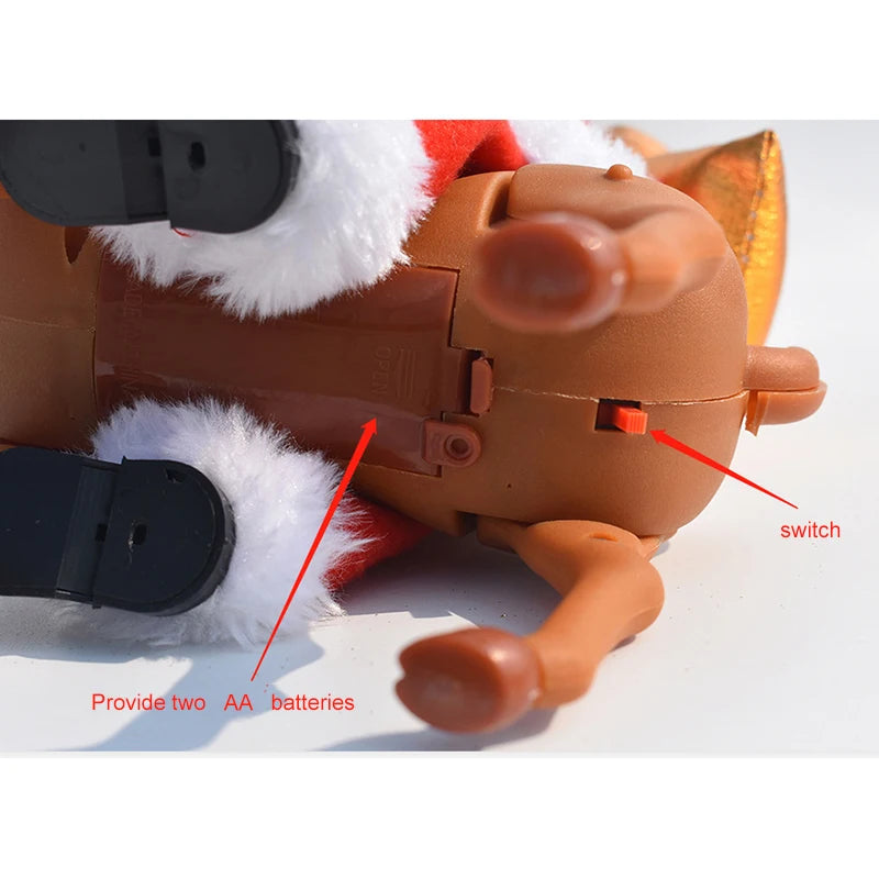 Electric Santa Claus Riding Deer Doll Toy