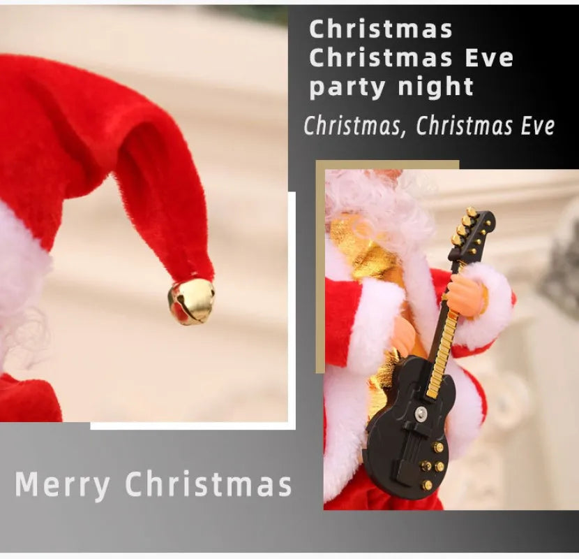 Christmas Electric Musical Hip Dancing Play Guitar Santa Claus