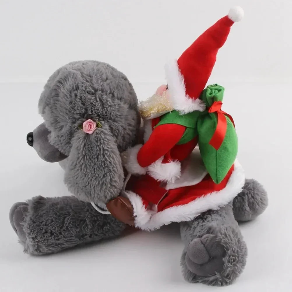 Funny Christmas Dog Costume - Santa Claus Riding on Pet