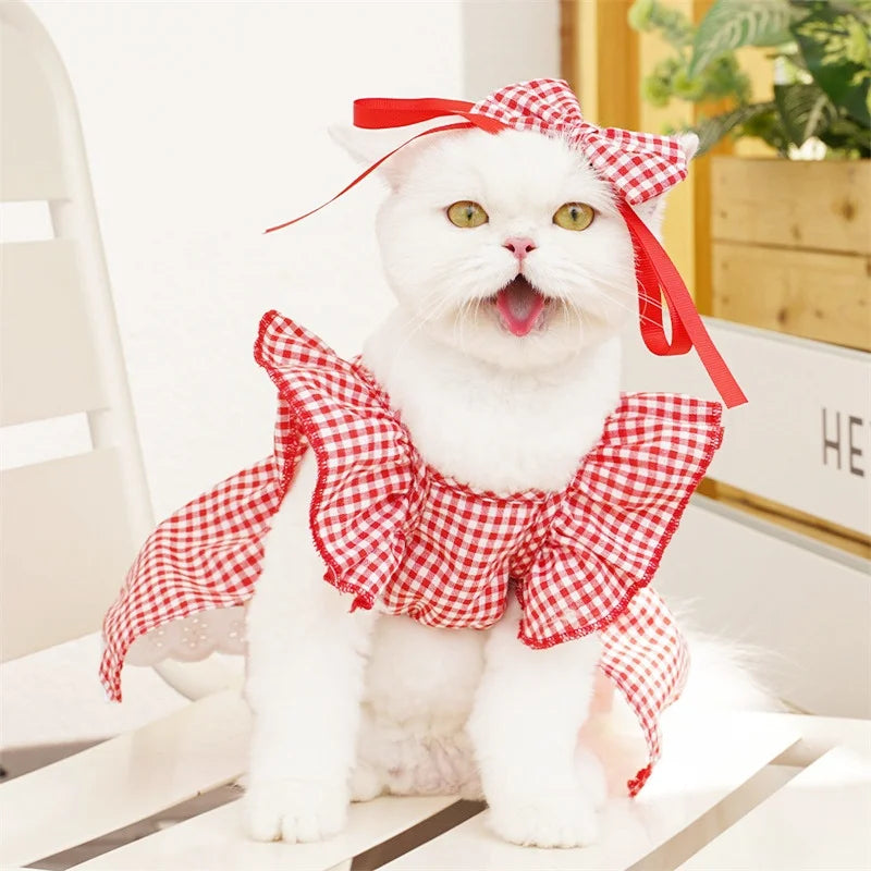 Sweet Princess Style Dog Dresses Bowknot Dog Skirt