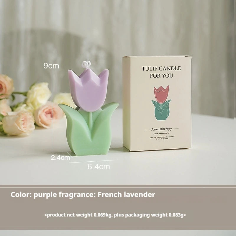 Cute Tulip Scented Candles, Simulated Plant Shapes