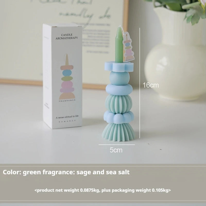 Cute Colored Cylindrical Shaped Aromatherapy Candles