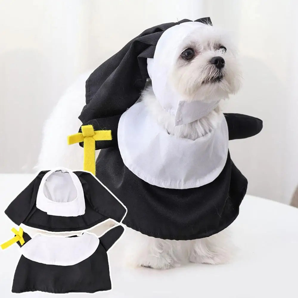 Transform Clothes Dog Breathable Nun Cloak Pet Costume