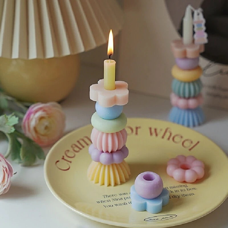 Cute Colored Cylindrical Shaped Aromatherapy Candles
