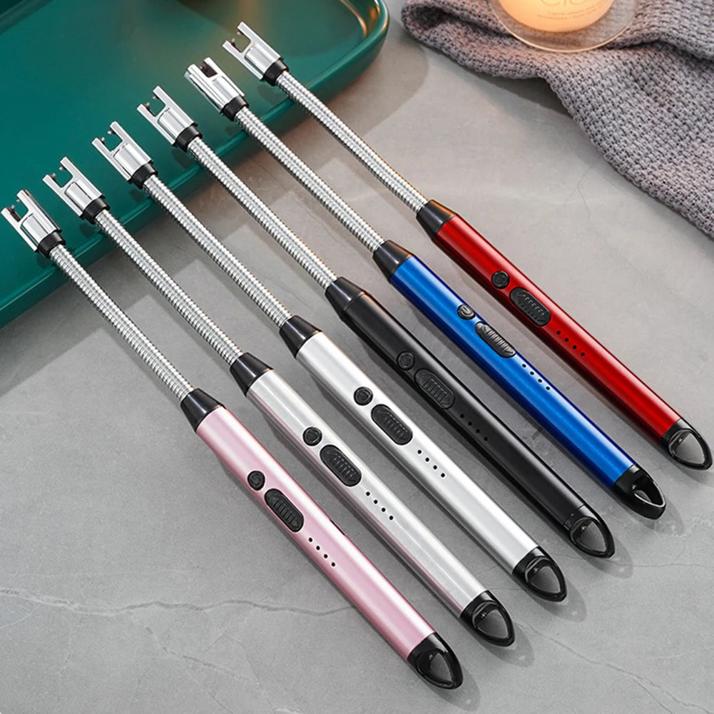 USB Windproof BBQ Lighter 360°Electric Arc Flameless Plasma Ignition Lighters