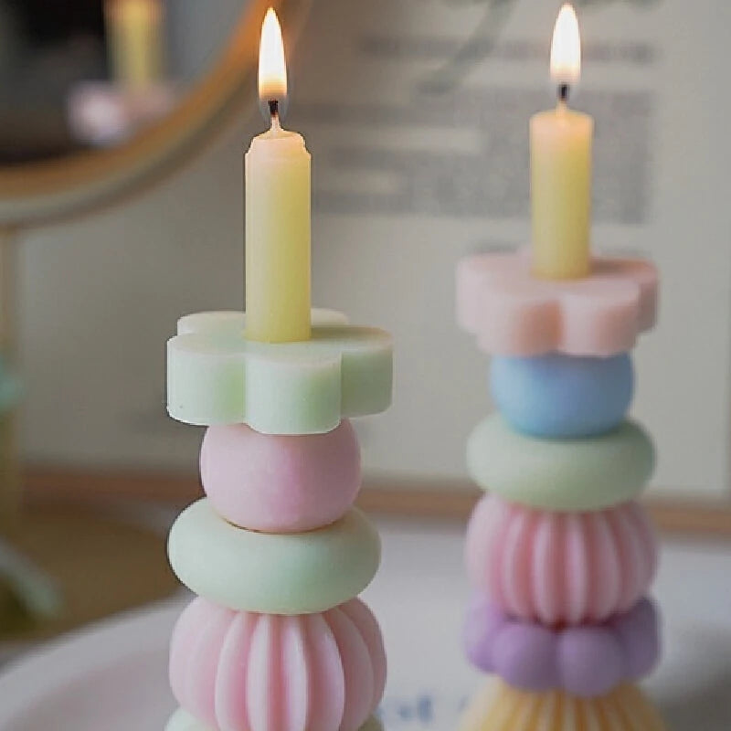 Cute Colored Cylindrical Shaped Aromatherapy Candles