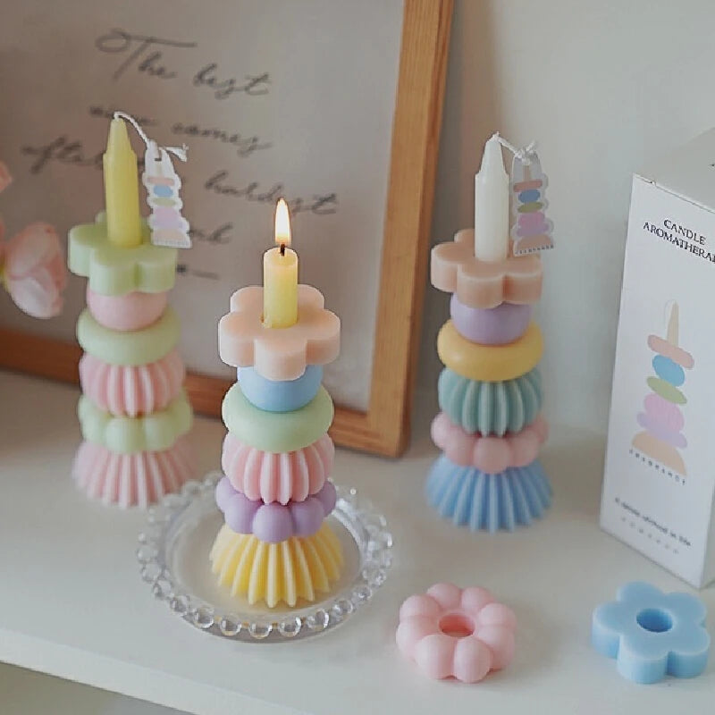 Cute Colored Cylindrical Shaped Aromatherapy Candles
