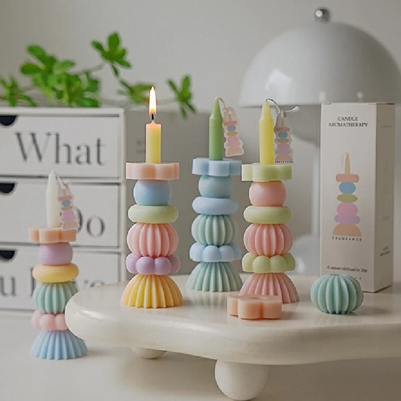 Cute Colored Cylindrical Shaped Aromatherapy Candles