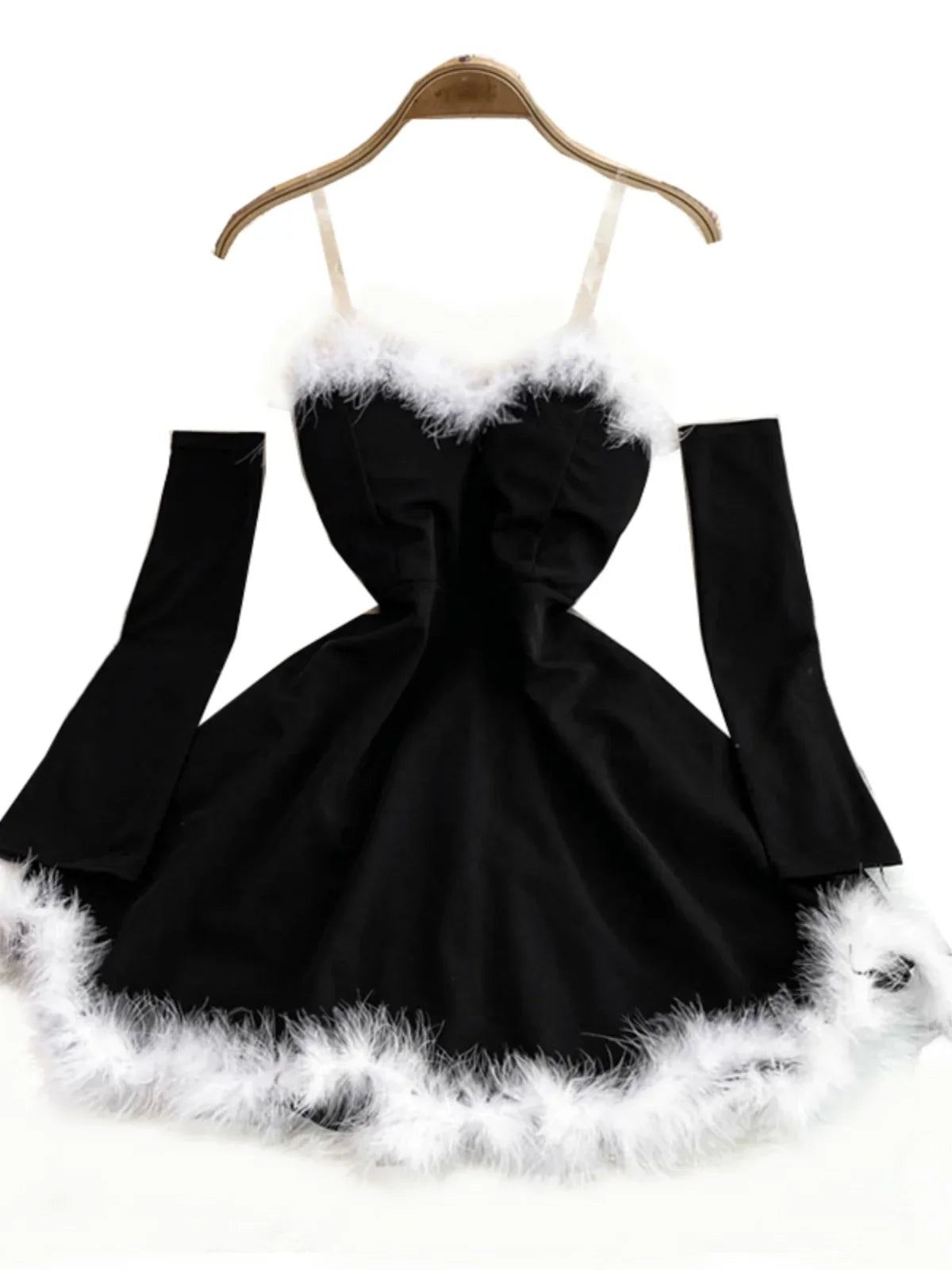 Women's Christmas Dress Sexy Low-cut Waist Ling Dress