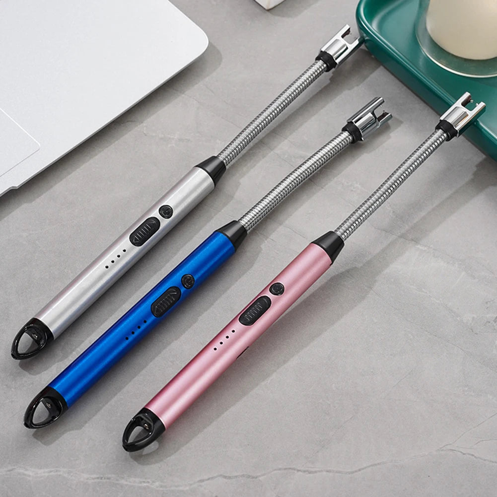 USB Windproof BBQ Lighter 360°Electric Arc Flameless Plasma Ignition Lighters