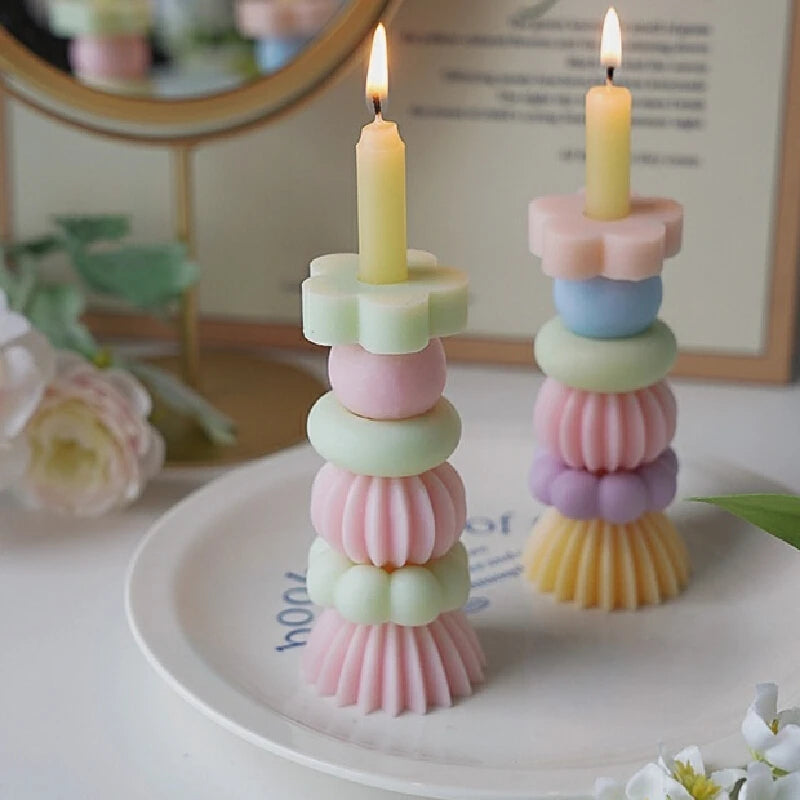 Cute Colored Cylindrical Shaped Aromatherapy Candles