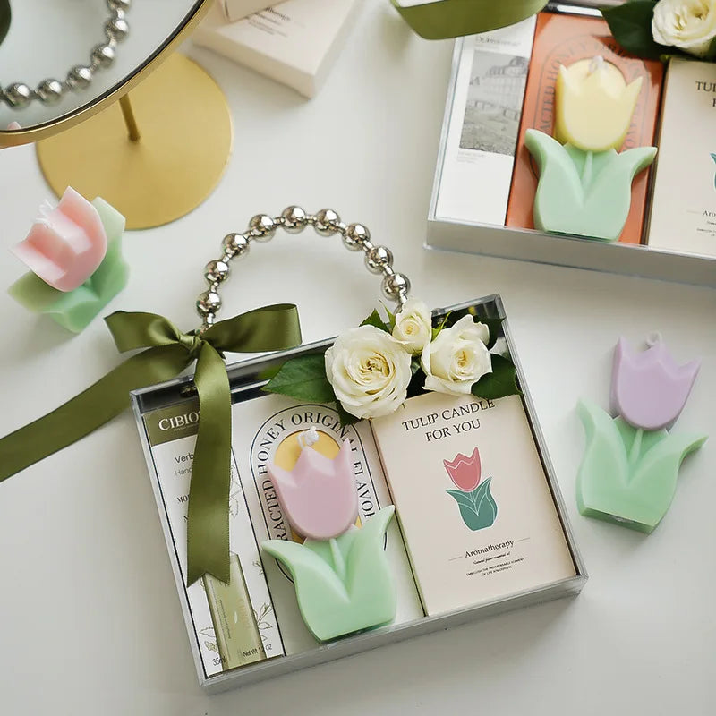 Cute Tulip Scented Candles, Simulated Plant Shapes