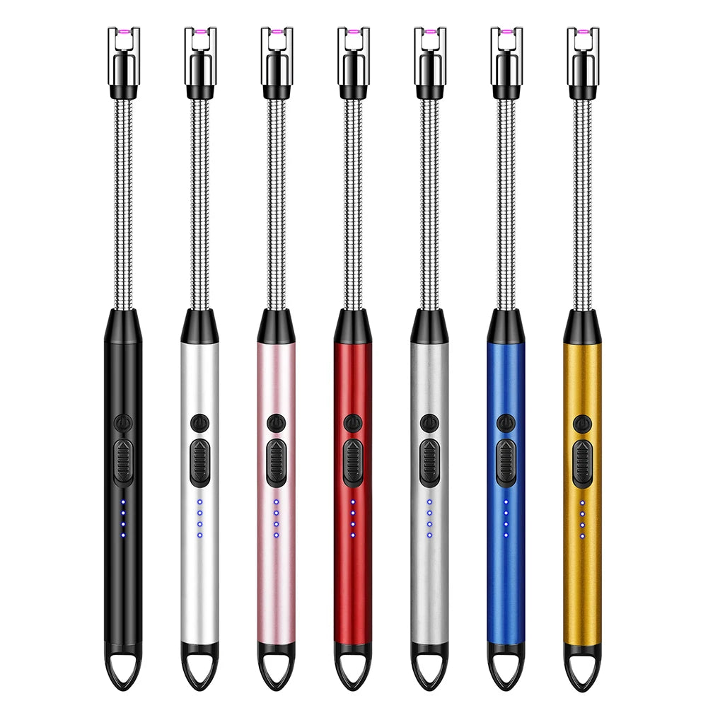 USB Windproof BBQ Lighter 360°Electric Arc Flameless Plasma Ignition Lighters
