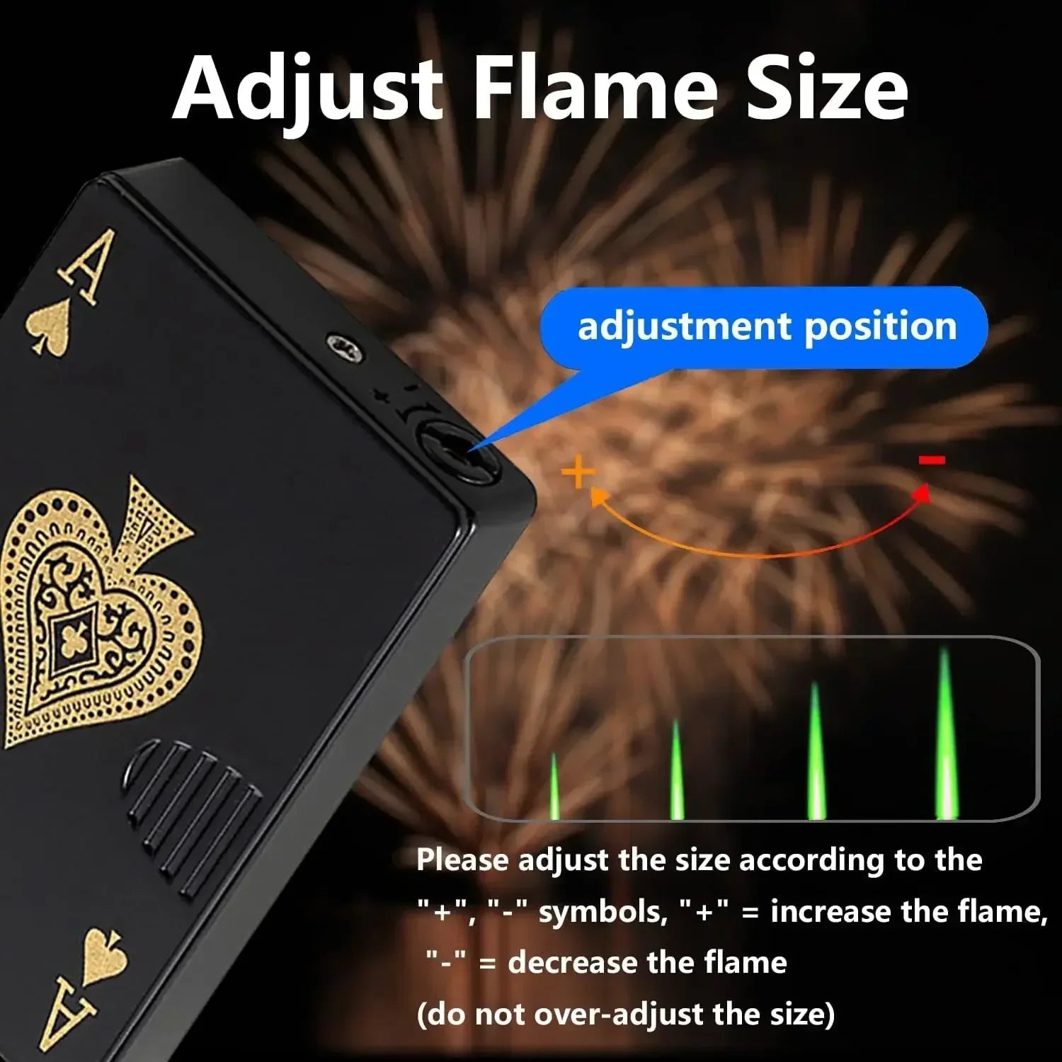 Creative Playing Cards Ace of Spades Lighter Butane Windproof Straight Metal Lighter