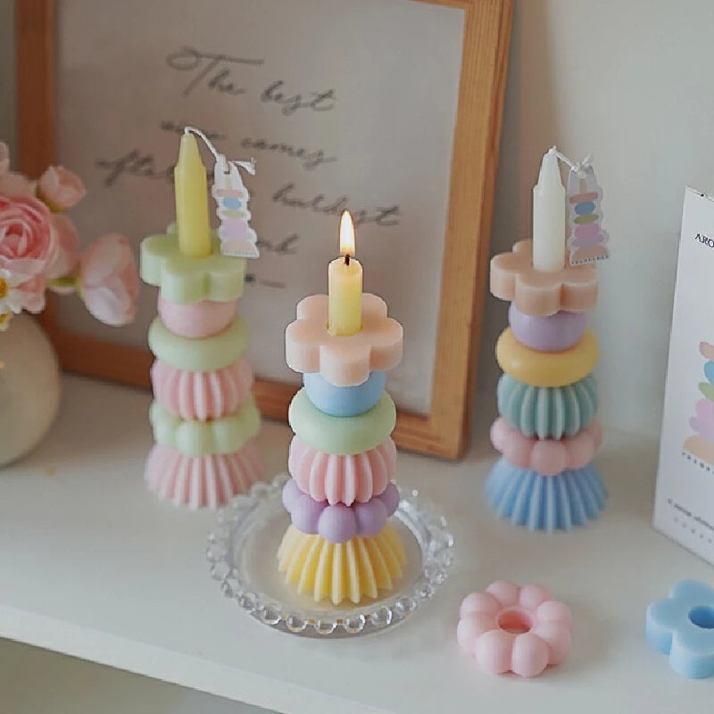 Cute Colored Cylindrical Shaped Aromatherapy Candles