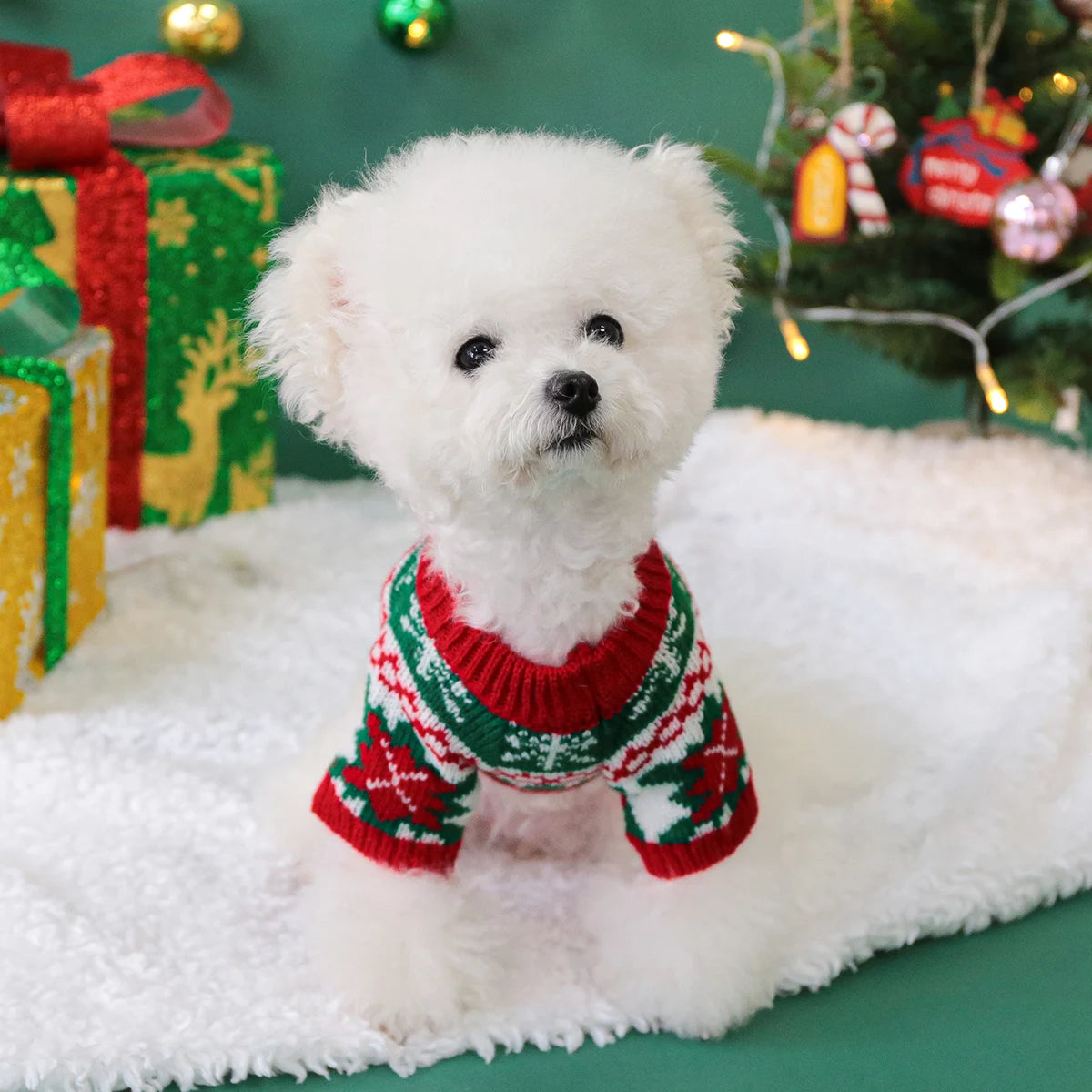 Pet Cute Christmas Rudolph Elk Sweater For Dog