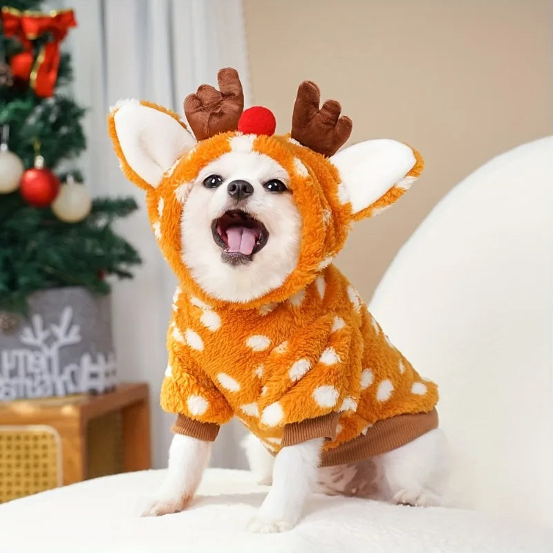 Adorable Reindeer Pet Costume with Hat
