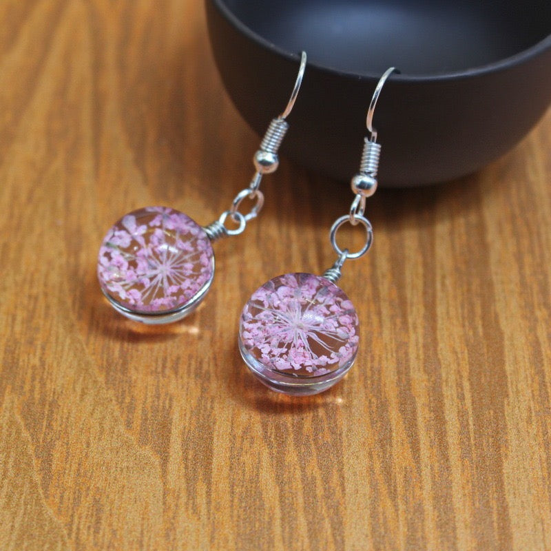 Pressed Flower Jewelry, Unique Resin Dried Flower