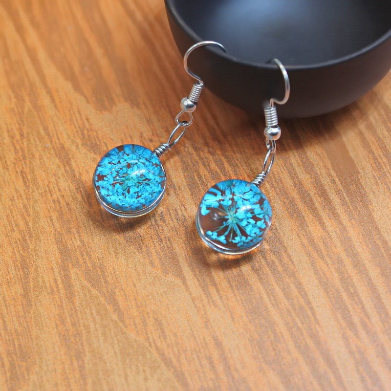 Pressed Flower Jewelry, Unique Resin Dried Flower