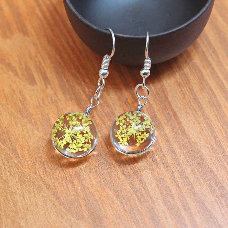 Pressed Flower Jewelry, Unique Resin Dried Flower