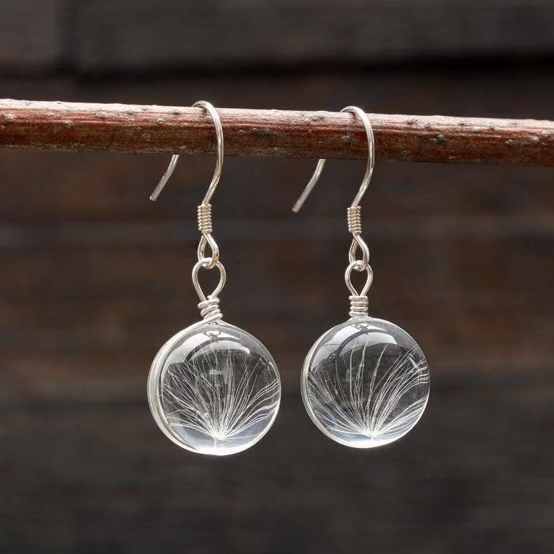 Pressed Flower Jewelry, Unique Resin Dried Flower