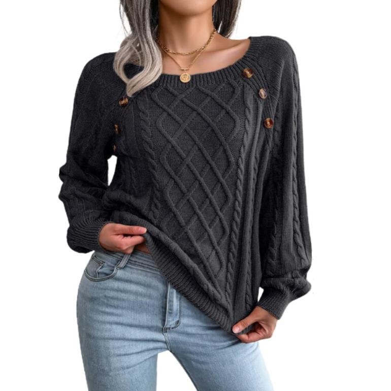 Women’s Casual Leopard Print Knitted Pullover Sweaters