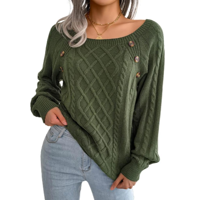 Women’s Casual Leopard Print Knitted Pullover Sweaters