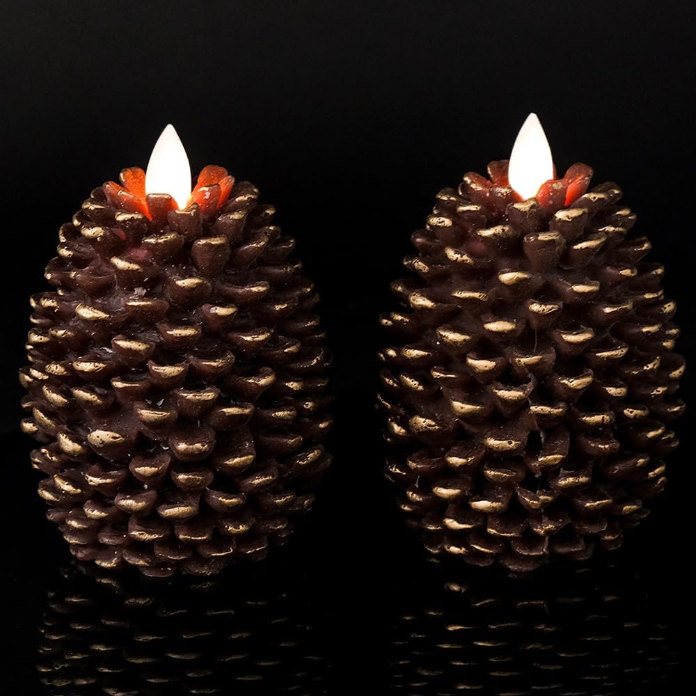 Flameless Candles with Timer, Battery Operated Flickering Wick