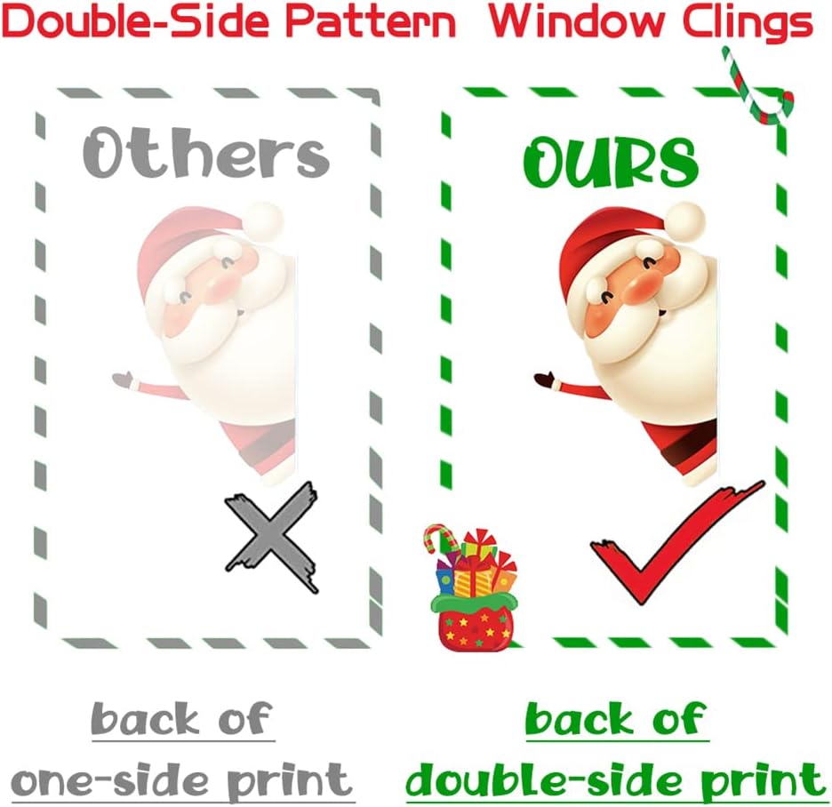 Christmas Snowflake Window Clings Stickers for Glass