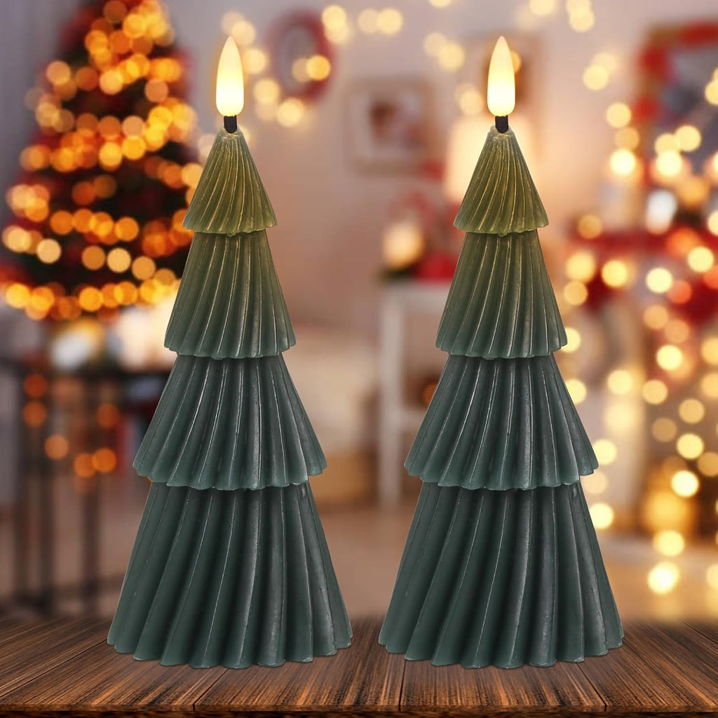 Flameless Candles with Timer, Battery Operated Flickering Wick
