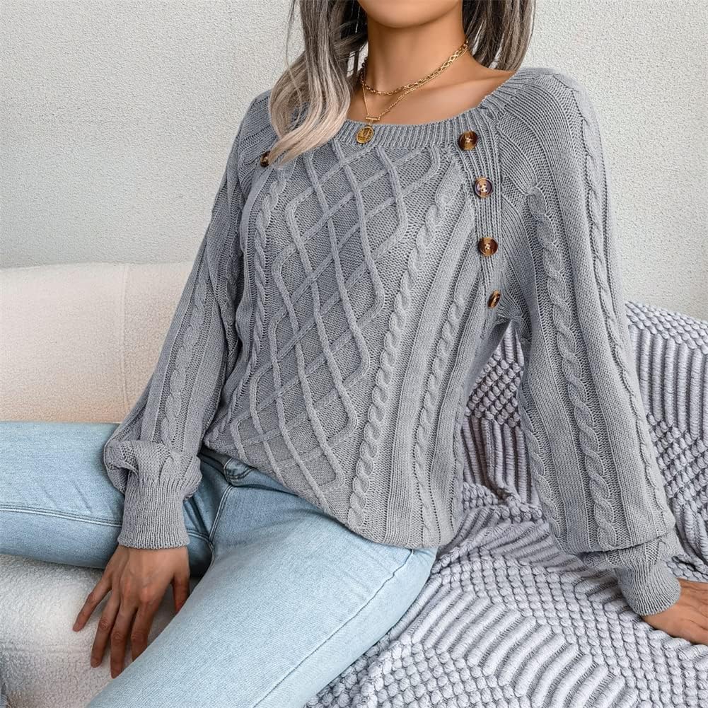 Women’s Casual Leopard Print Knitted Pullover Sweaters
