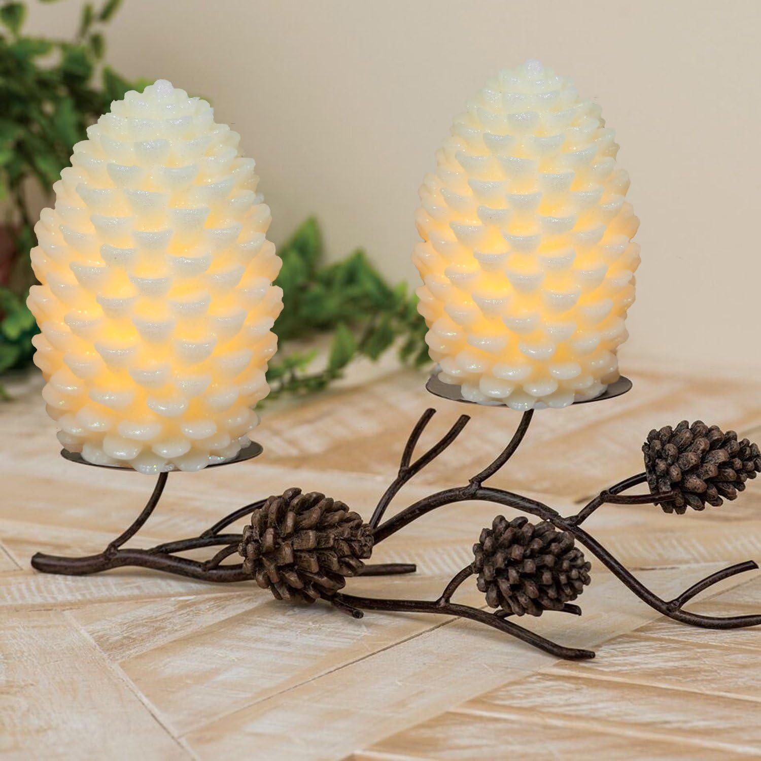 Flameless Candles with Timer, Battery Operated Flickering Wick