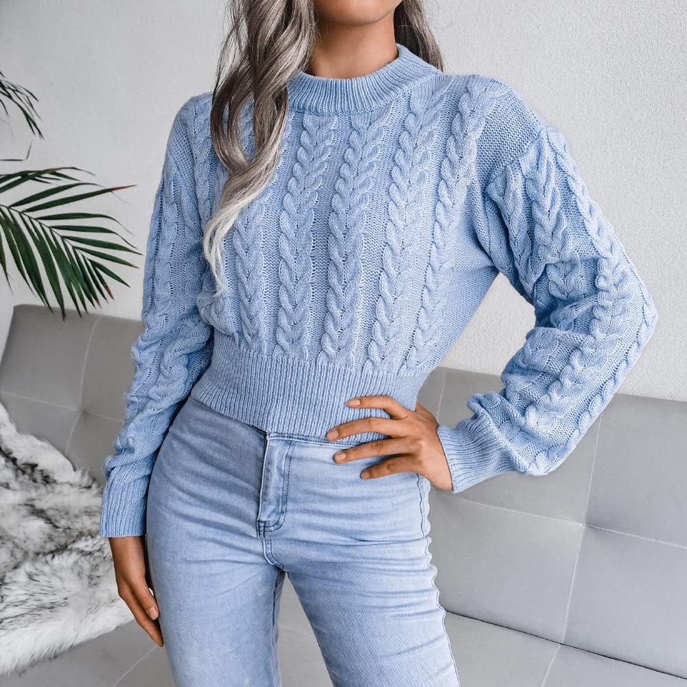 Women’s Casual Leopard Print Knitted Pullover Sweaters