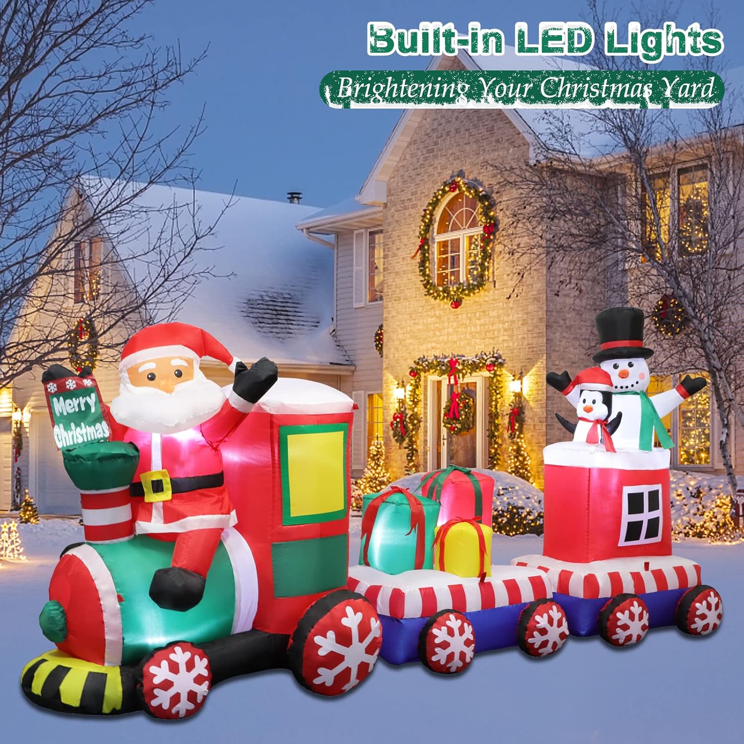Christmas Inflatables Giant Snowman Outdoor Decorations
