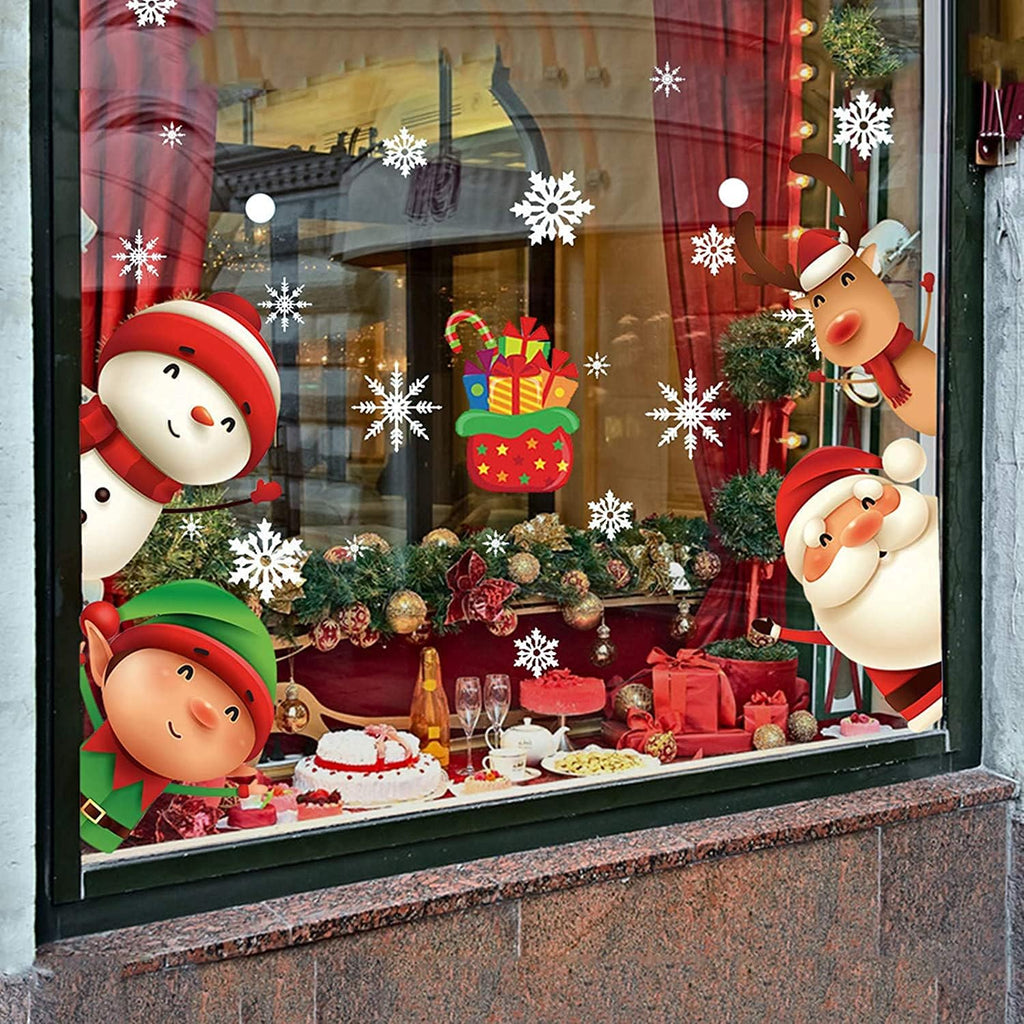 Christmas Snowflake Window Clings Stickers for Glass
