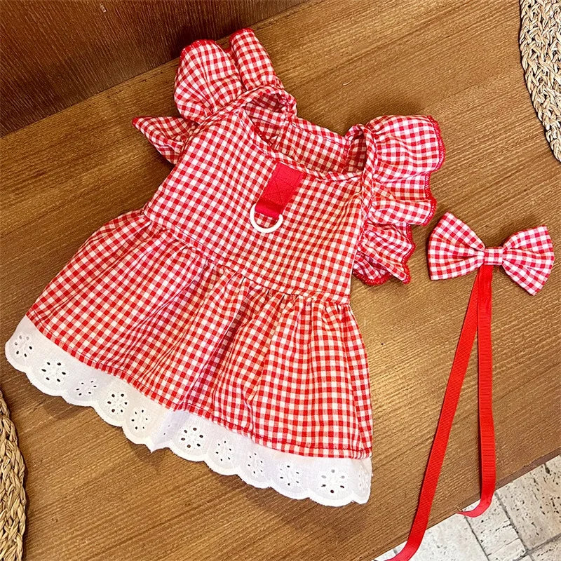 Sweet Princess Style Dog Dresses Bowknot Dog Skirt