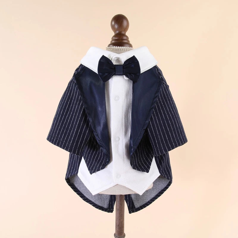 Gentleman Dog Clothes Wedding Suit Formal Shirt For Small Dogs